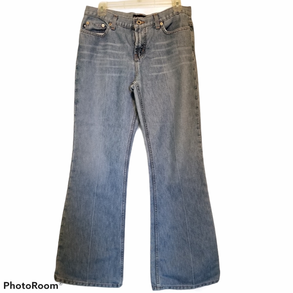 Express Hipster Flare Retro Denim Jeans Sz 9/10